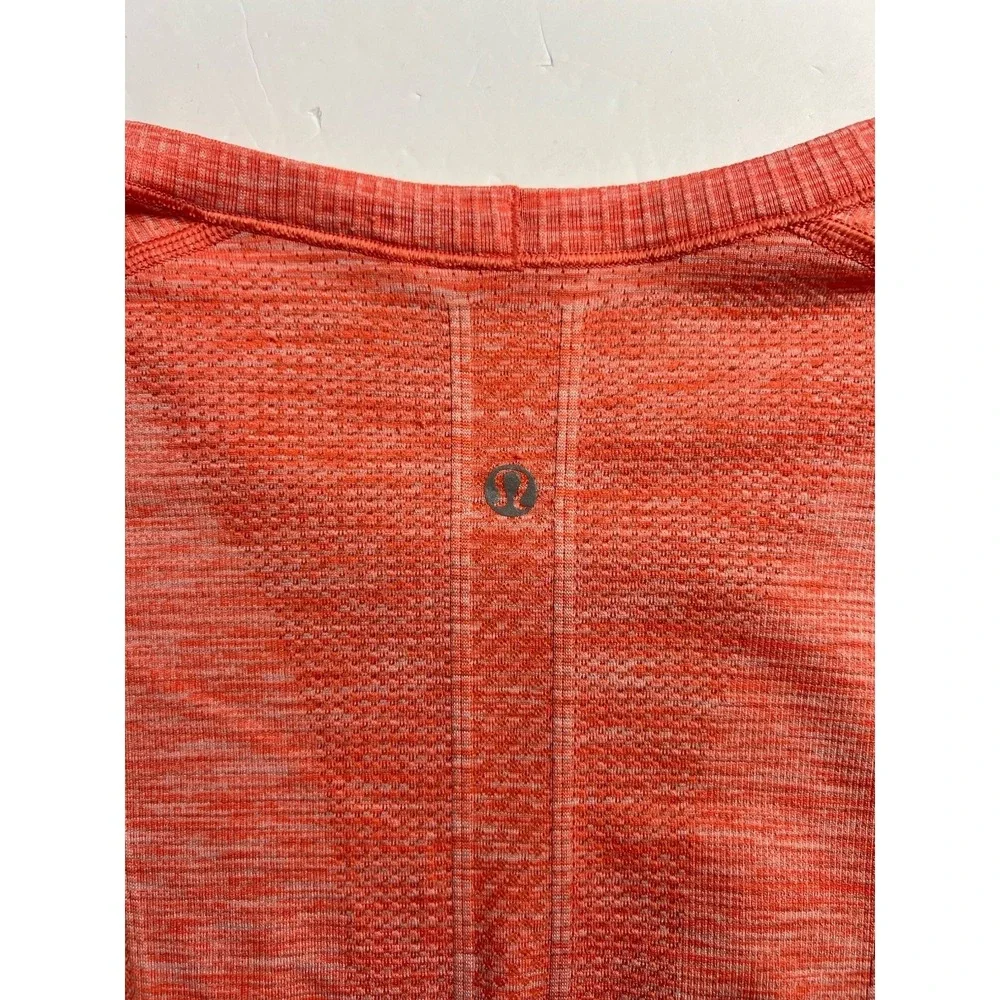 Lululemon Swiftly Tech Long Sleeve Crew Heathered Grapefruit Silverescent 4 Top
